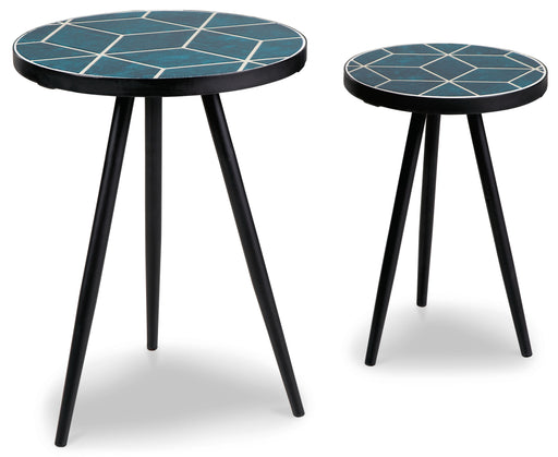 Clairbelle - Teal - Accent Table (Set of 2) Cleveland Home Outlet (OH) - Furniture Store in Middleburg Heights Serving Cleveland, Strongsville, and Online