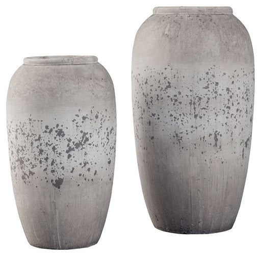 Dimitra - Brown/Cream - Vase Set Cleveland Home Outlet (OH) - Furniture Store in Middleburg Heights Serving Cleveland, Strongsville, and Online