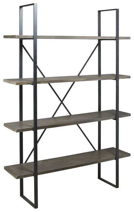 Gilesgrove - Black / Gray - Bookcase Cleveland Home Outlet (OH) - Furniture Store in Middleburg Heights Serving Cleveland, Strongsville, and Online