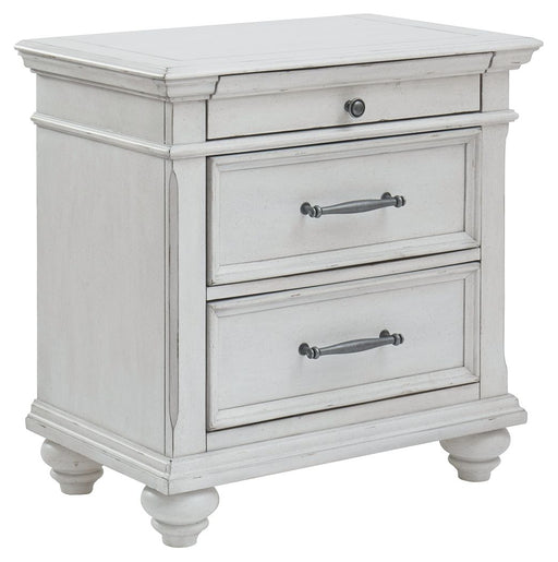 Kanwyn - Whitewash - Three Drawer Night Stand Cleveland Home Outlet (OH) - Furniture Store in Middleburg Heights Serving Cleveland, Strongsville, and Online