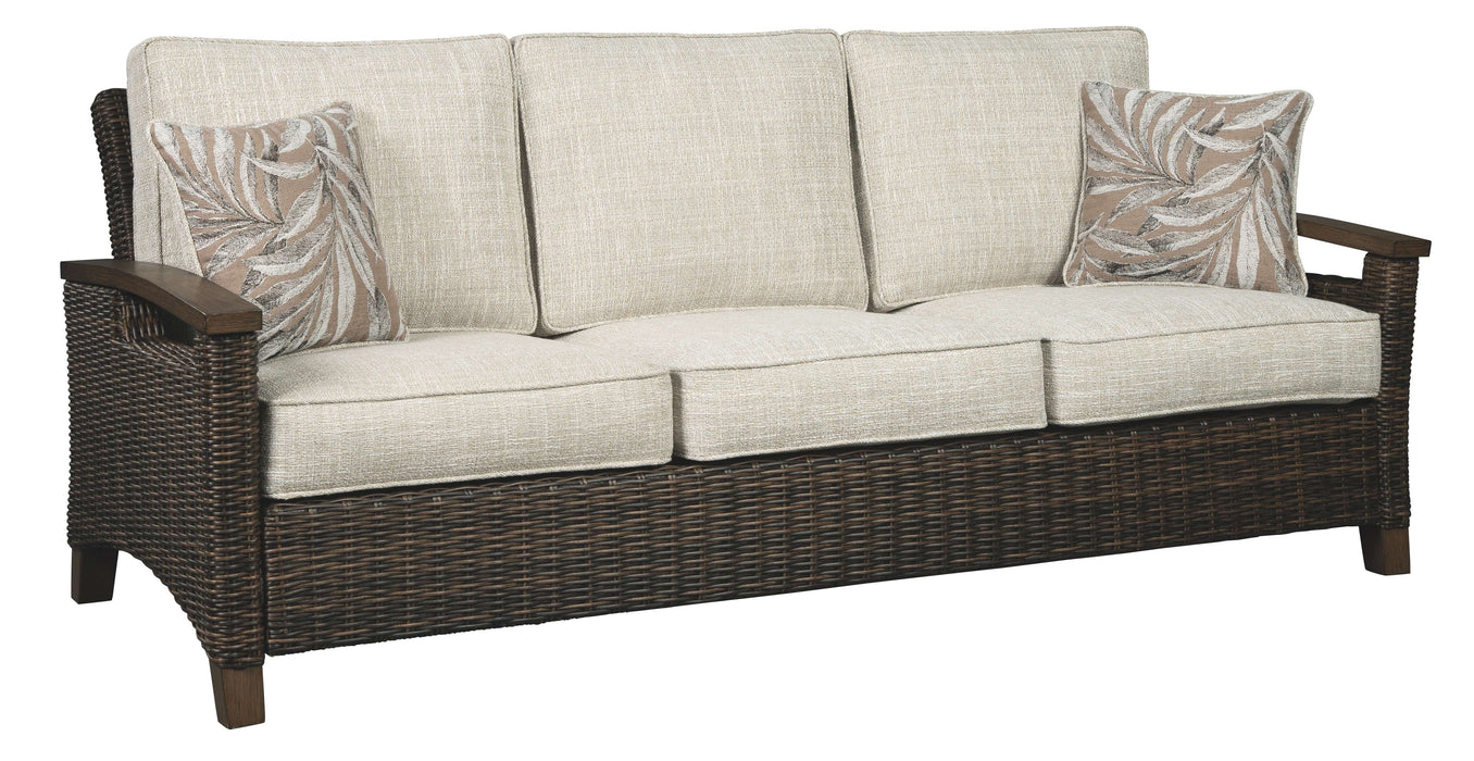 Paradise - Medium Brown - Sofa With Cushion Cleveland Home Outlet (OH) - Furniture Store in Middleburg Heights Serving Cleveland, Strongsville, and Online