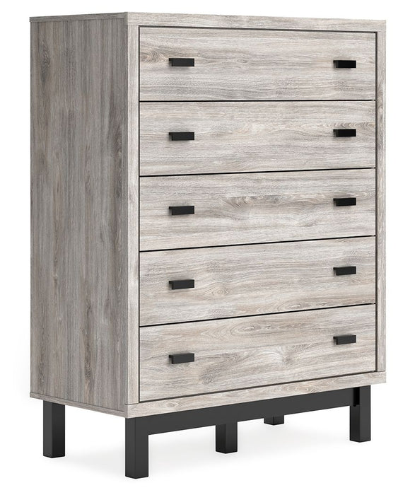 Vessalli - Black / Gray - Five Drawer Wide Chest Cleveland Home Outlet (OH) - Furniture Store in Middleburg Heights Serving Cleveland, Strongsville, and Online