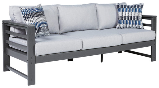 Amora - Charcoal Gray - Sofa With Cushion Cleveland Home Outlet (OH) - Furniture Store in Middleburg Heights Serving Cleveland, Strongsville, and Online
