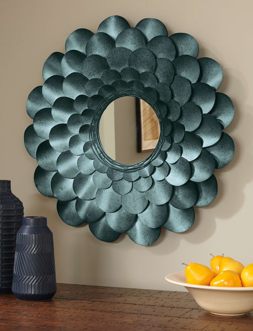 Deunoro - Blue - Accent Mirror Cleveland Home Outlet (OH) - Furniture Store in Middleburg Heights Serving Cleveland, Strongsville, and Online