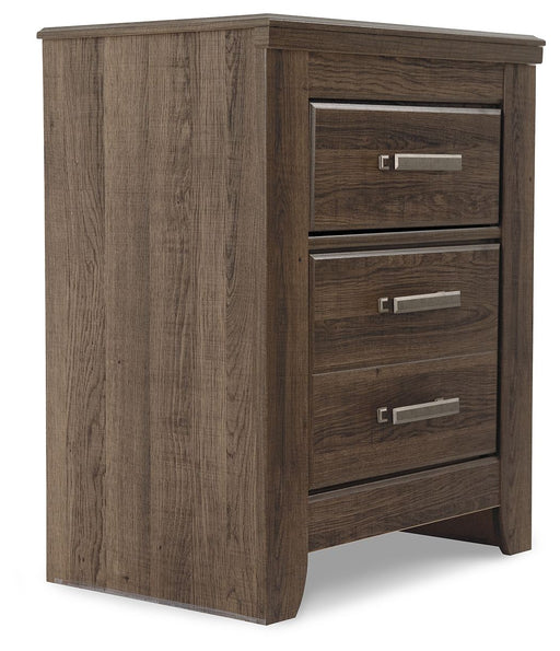 Juararo - Dark Brown - Two Drawer Night Stand Cleveland Home Outlet (OH) - Furniture Store in Middleburg Heights Serving Cleveland, Strongsville, and Online