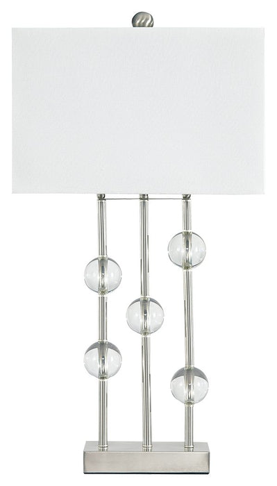 Jaala - Pearl Silver Finish - Metal Lamp Cleveland Home Outlet (OH) - Furniture Store in Middleburg Heights Serving Cleveland, Strongsville, and Online
