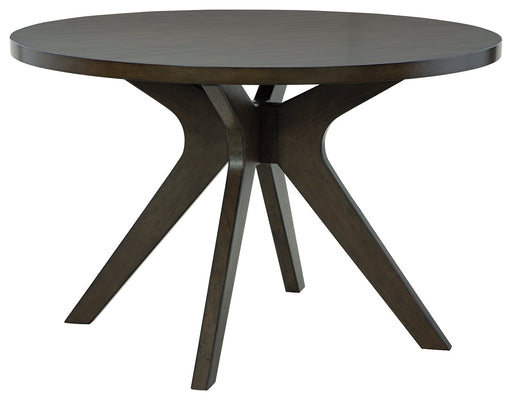 Wittland - Dark Brown - Round Dining Room Table Cleveland Home Outlet (OH) - Furniture Store in Middleburg Heights Serving Cleveland, Strongsville, and Online