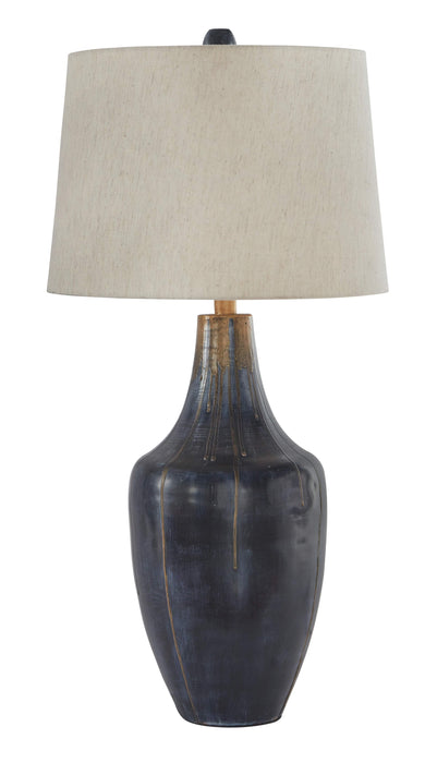 Evania - Indigo - Metal Table Lamp Cleveland Home Outlet (OH) - Furniture Store in Middleburg Heights Serving Cleveland, Strongsville, and Online