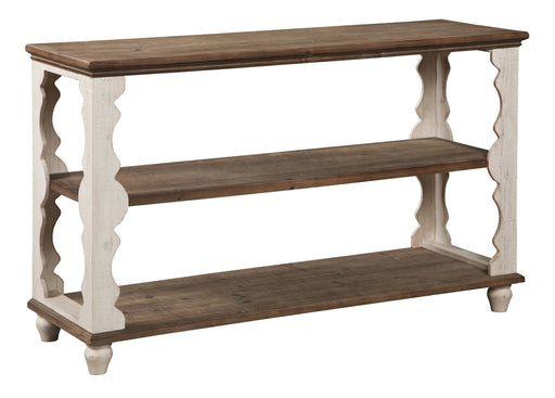 Alwyndale - Antique White / Brown - Console Sofa Table Cleveland Home Outlet (OH) - Furniture Store in Middleburg Heights Serving Cleveland, Strongsville, and Online