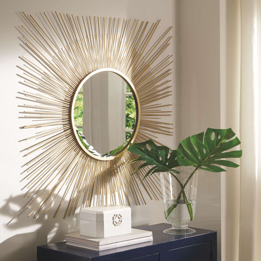 Elspeth - Gold Finish - Accent Mirror Cleveland Home Outlet (OH) - Furniture Store in Middleburg Heights Serving Cleveland, Strongsville, and Online
