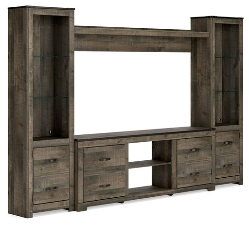 Trinell - Brown - 4-Piece Entertainment Center Cleveland Home Outlet (OH) - Furniture Store in Middleburg Heights Serving Cleveland, Strongsville, and Online