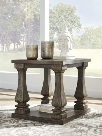 Johnelle - Gray - Rectangular End Table Cleveland Home Outlet (OH) - Furniture Store in Middleburg Heights Serving Cleveland, Strongsville, and Online