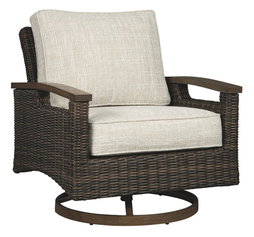 Paradise Trail - Medium Brown - Swivel Lounge Chair Cleveland Home Outlet (OH) - Furniture Store in Middleburg Heights Serving Cleveland, Strongsville, and Online