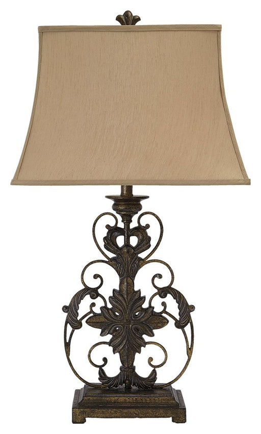 Sallee - Gold Finish - Poly Table Lamp Cleveland Home Outlet (OH) - Furniture Store in Middleburg Heights Serving Cleveland, Strongsville, and Online