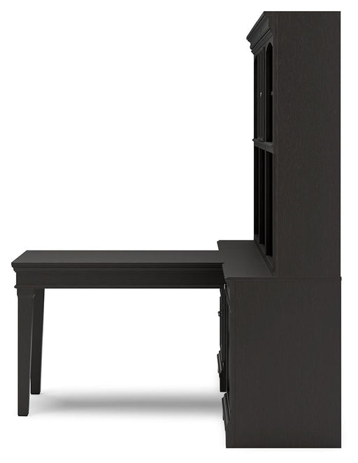 Beckincreek - Black - Home Office Bookcase Desk With 2 Bookcases Cleveland Home Outlet (OH) - Furniture Store in Middleburg Heights Serving Cleveland, Strongsville, and Online