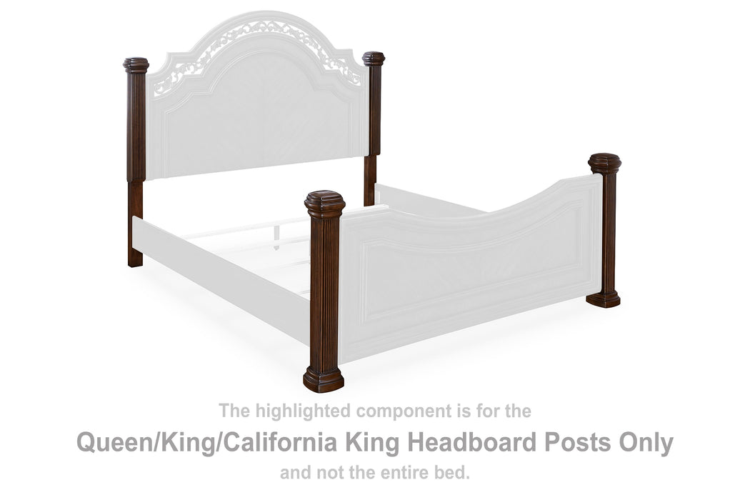 Lavinton - Brown - Queen/ King/ California King Headboard Posts
