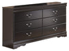 Huey - Black - Six Drawer Dresser Cleveland Home Outlet (OH) - Furniture Store in Middleburg Heights Serving Cleveland, Strongsville, and Online