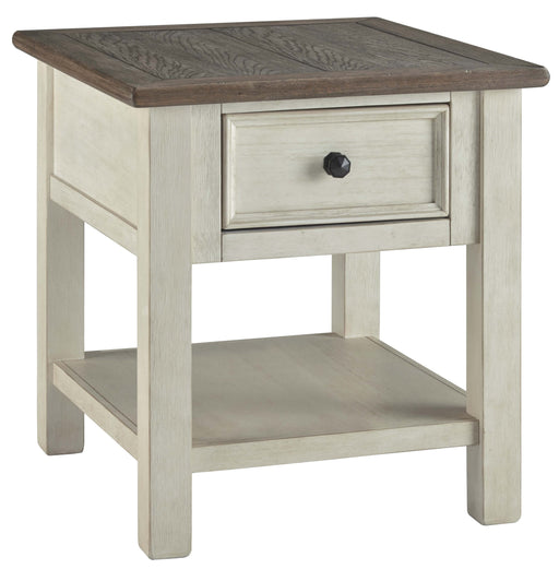 Bolanburg - White / Brown / Beige - Rectangular End Table Cleveland Home Outlet (OH) - Furniture Store in Middleburg Heights Serving Cleveland, Strongsville, and Online
