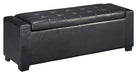 Benches - Black - Upholstered Storage Bench - Faux Leather Cleveland Home Outlet (OH) - Furniture Store in Middleburg Heights Serving Cleveland, Strongsville, and Online