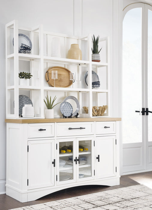 Ashbryn - White / Natural - Dining Room Hutch