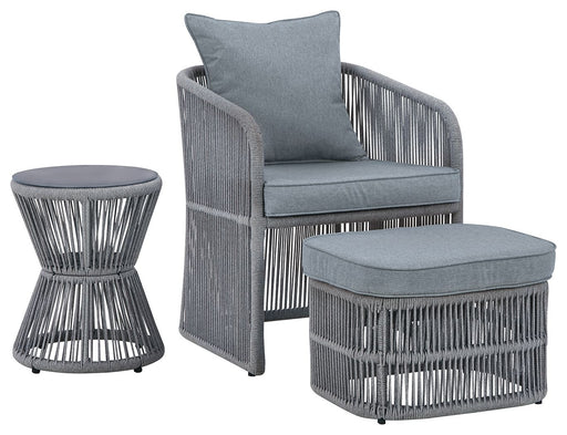 Coast Island - Dark Gray - Chair/Otto W/Cush/Table (Set of 3) Cleveland Home Outlet (OH) - Furniture Store in Middleburg Heights Serving Cleveland, Strongsville, and Online