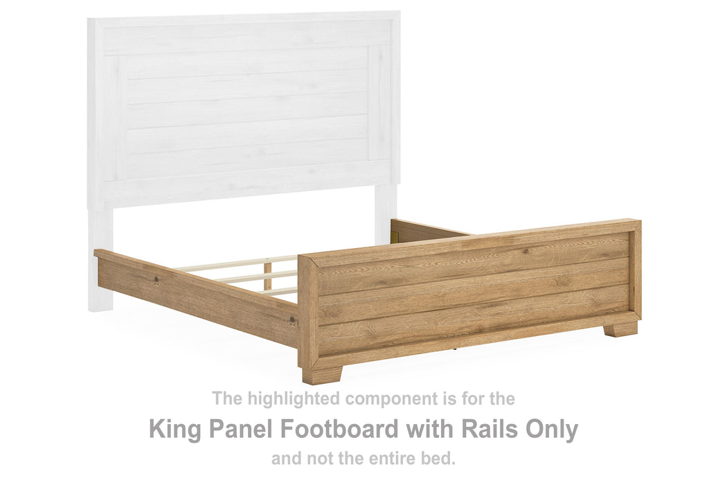 Galliden - Light Brown - King Panel Footboard With Rails