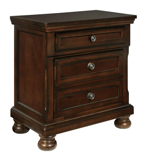 Porter - Dark Brown - Two Drawer Night Stand Cleveland Home Outlet (OH) - Furniture Store in Middleburg Heights Serving Cleveland, Strongsville, and Online
